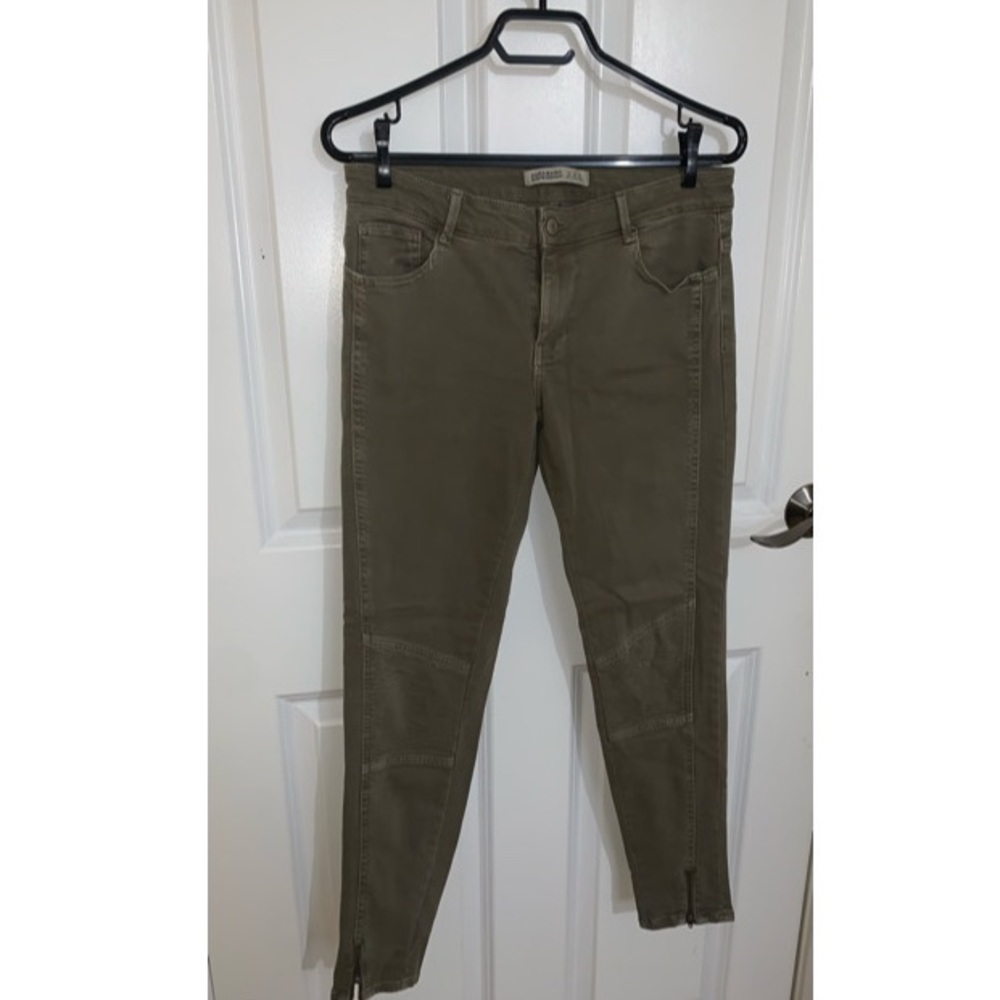 Zara Biker Jeans in Khaki